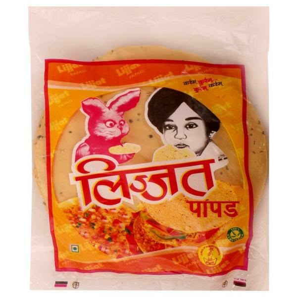 Lajjat Papad udad/black paper 200GM